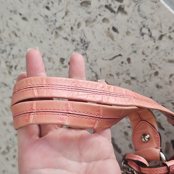Coach Pink Crocodile-Embossed Bag - Picture 6 of 15